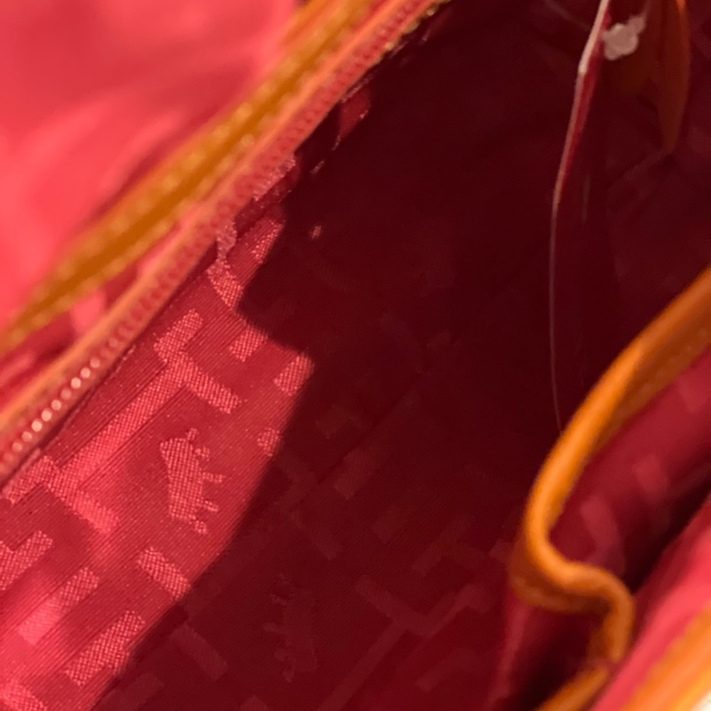 Elaine Turner Nala Tangerine Leather Shoulder Bag with Chain Strap - Picture 7 of 7